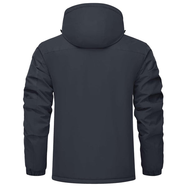 TACVASEN Grey Fleece Lined Waterproof Winter Ski Jacket