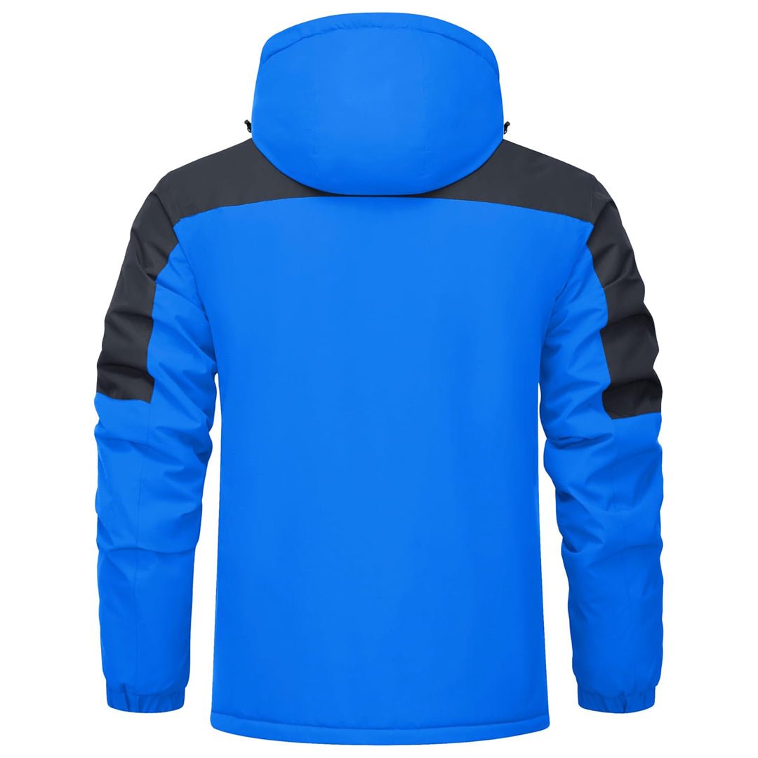 TACVASEN Blue Grey Fleece Lined Waterproof Winter Ski Jacket