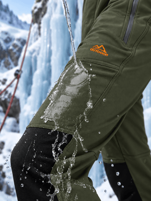 TACVASEN Army Green Men's Fleece Lined Windproof Water Resistant Ski Pants