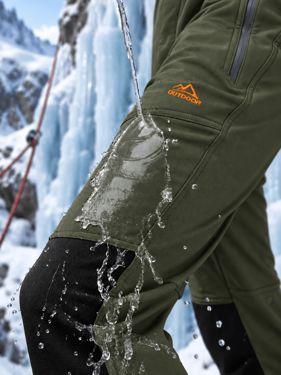 TACVASEN Army Green Men's Fleece Lined Windproof Water Resistant Ski Pants