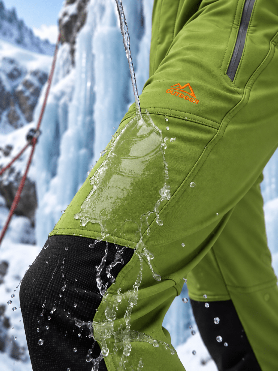 TACVASEN Bright Green Men's Fleece Lined Windproof Water Resistant Ski Pants