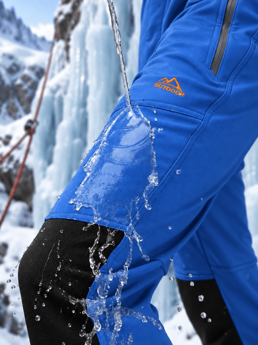 TACVASEN Sapphire Blue Men's Fleece Lined Windproof Water Resistant Ski Pants
