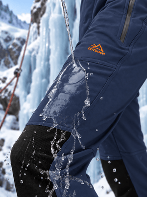 TACVASEN Navy Men's Fleece Lined Windproof Water Resistant Ski Pants