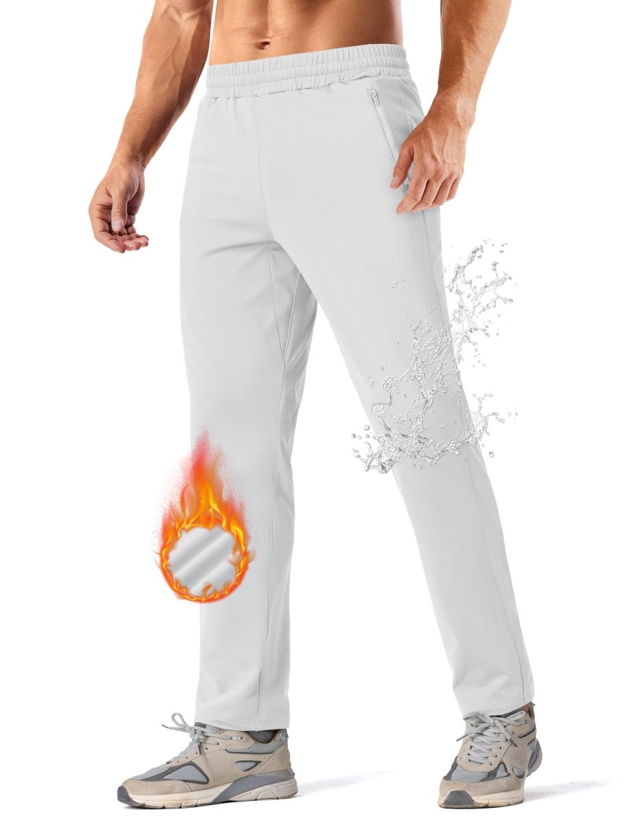 TACVASEN White Men's Fleece Lined Winter Warm Pants