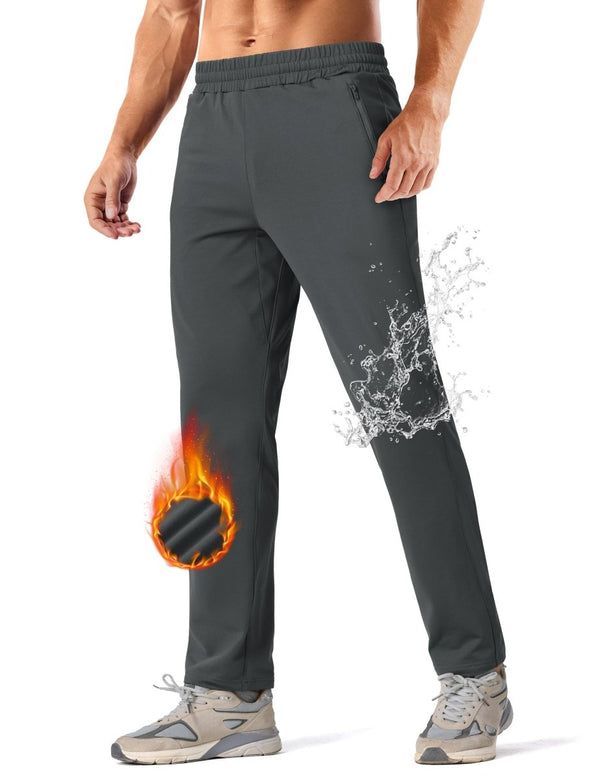 TACVASEN Dark Grey Men's Fleece Lined Winter Warm Pants