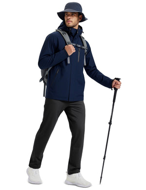 TACVASEN Black Men's Fleece Lined Winter Warm Pants