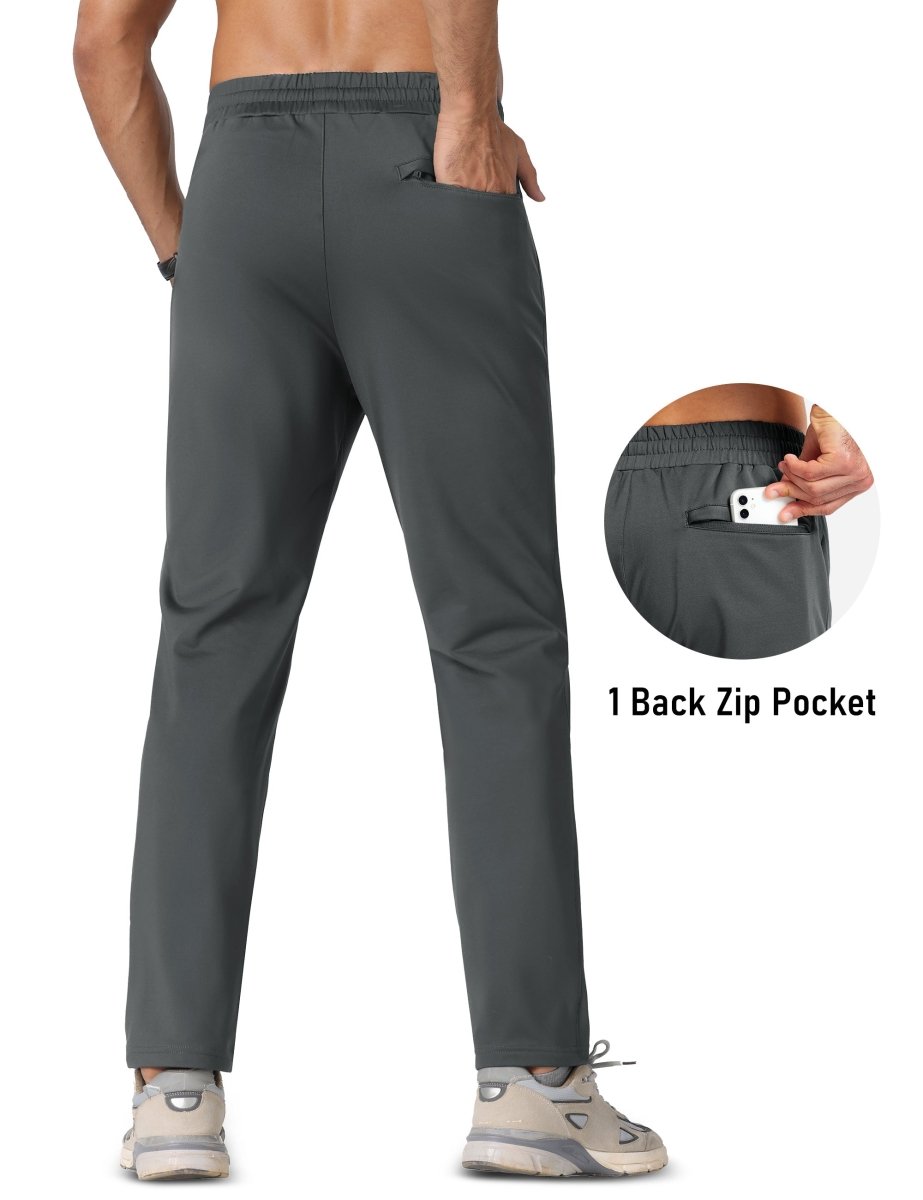 TACVASEN Dark Grey Men's Fleece Lined Winter Warm Pants
