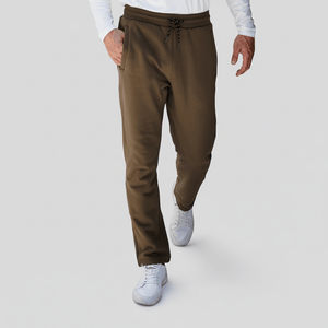 TACVASEN Brown Men's Fleece Sherpa Lined Sweatpants Thicken Warm Jogger Pants