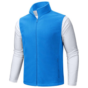 TACVASEN Azure Fleece Vest Sleeveless Outdoor Hiking Jacket