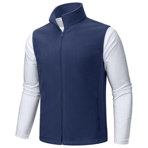 TACVASEN Royal Blue Fleece Vest Sleeveless Outdoor Hiking Jacket