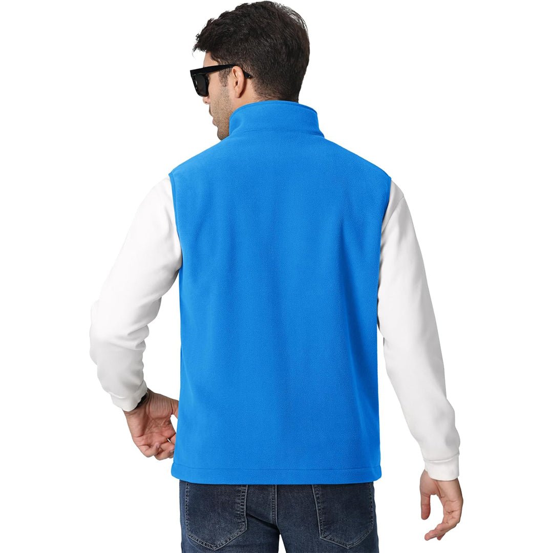 TACVASEN Azure Fleece Vest Sleeveless Outdoor Hiking Jacket