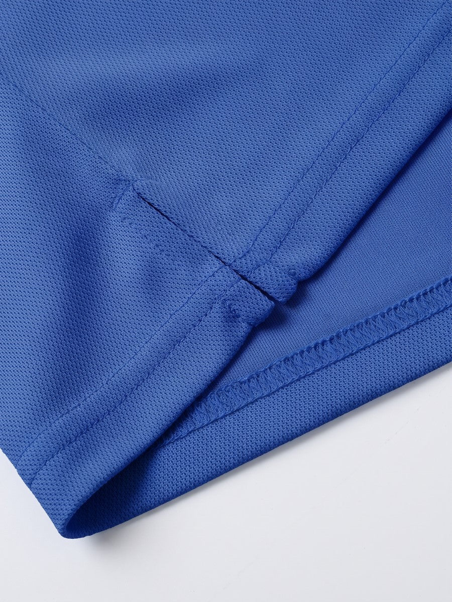 TACVASEN Bright Blue Men's Golf Performance Moisture Wicking Polo Shirt