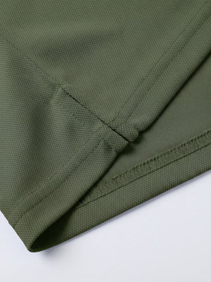 TACVASEN Army Green Men's Golf Performance Moisture Wicking Polo Shirt
