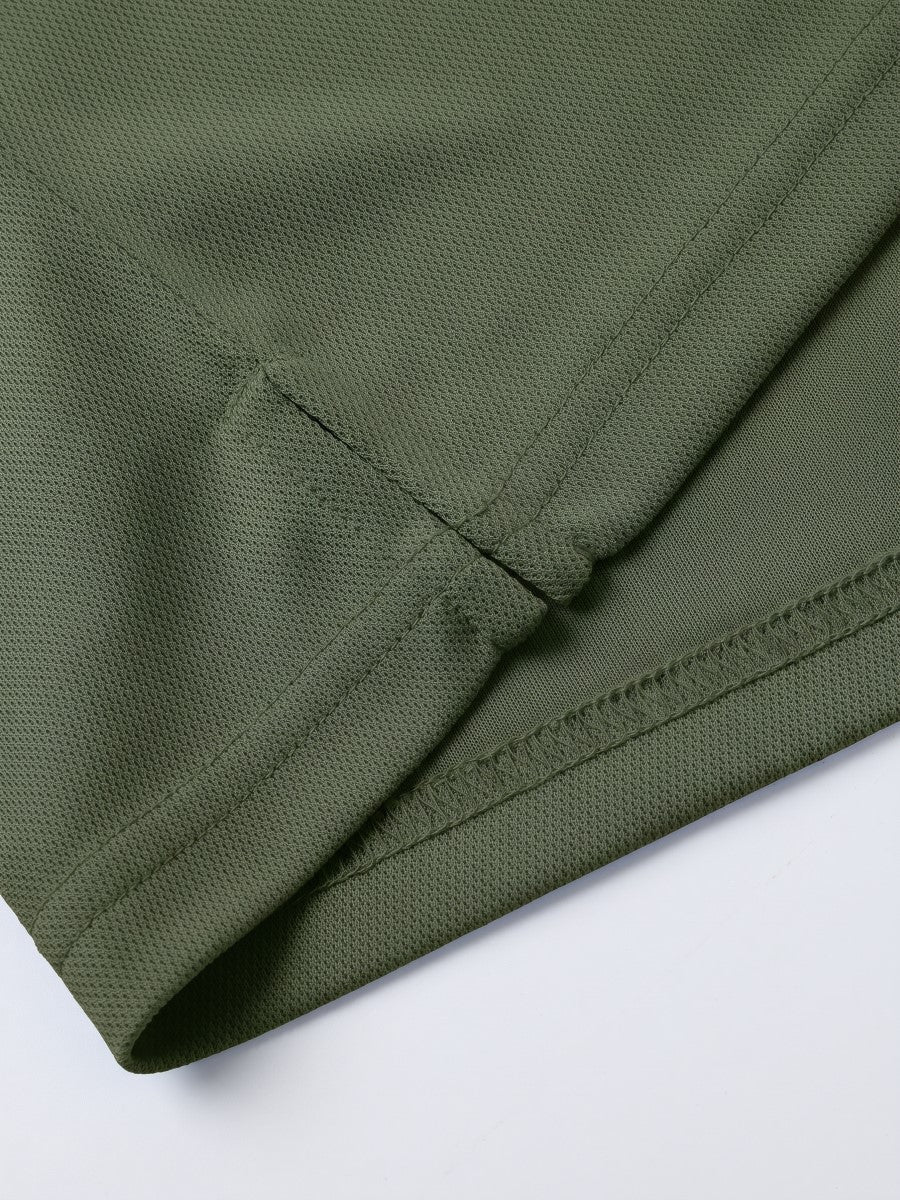 TACVASEN Army Green Men's Golf Performance Moisture Wicking Polo Shirt