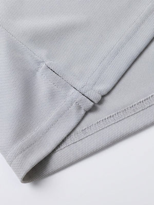 TACVASEN Light Grey Men's Golf Performance Moisture Wicking Polo Shirt