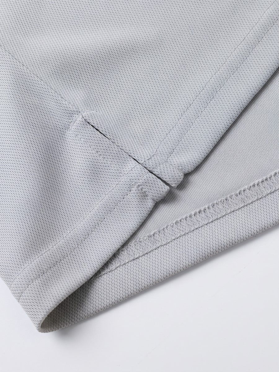 TACVASEN Light Grey Men's Golf Performance Moisture Wicking Polo Shirt