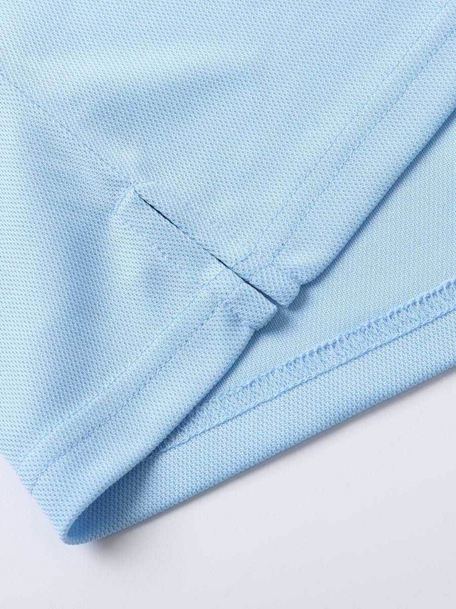 TACVASEN Sky Blue Men's Golf Performance Moisture Wicking Polo Shirt