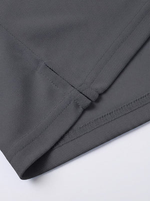 TACVASEN Dark Grey Men's Golf Performance Moisture Wicking Polo Shirt