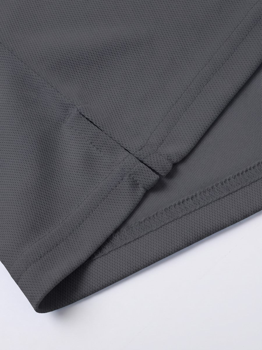 TACVASEN Dark Grey Men's Golf Performance Moisture Wicking Polo Shirt