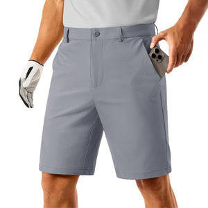 TACVASEN Light Grey Men's Golf Quick Dry Casual Flat Front Shorts with 4 Pockets