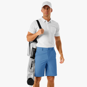 TACVASEN Light Blue Men's Golf Quick Dry Casual Flat Front Shorts with 4 Pockets
