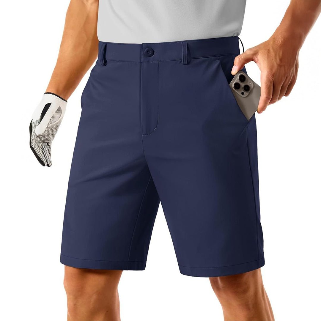 TACVASEN Navy Men's Golf Quick Dry Casual Flat Front Shorts with 4 Pockets