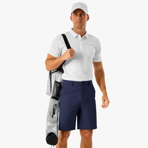 TACVASEN Navy Men's Golf Quick Dry Casual Flat Front Shorts with 4 Pockets