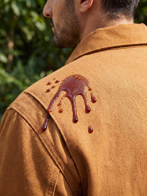 TACVASEN Brown Yellow Men's Heavy Duty Canvas Work Jacket | Rugged Industrial Coat