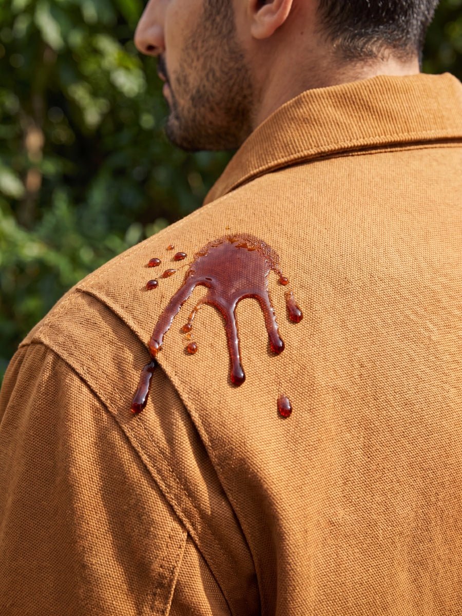 TACVASEN Brown Yellow Men's Heavy Duty Canvas Work Jacket | Rugged Industrial Coat
