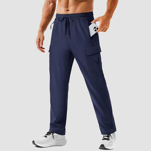 TACVASEN Navy Men's Hiking Cargo Pants Quick Dry Water Resistant Pants