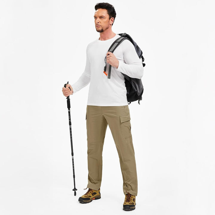 Men's Hiking Cargo Pants Quick Dry Water Resistant Travel Pants - AB25M3313