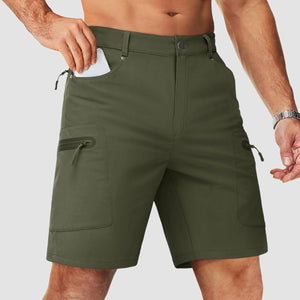 TACVASEN Army Green Men's Hiking Cargo Shorts 10 Inch Lightweight Outdoor Work Travel Shorts