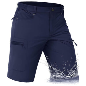TACVASEN Navy Men's Hiking Cargo Shorts 10 Inch Lightweight Outdoor Work Travel Shorts