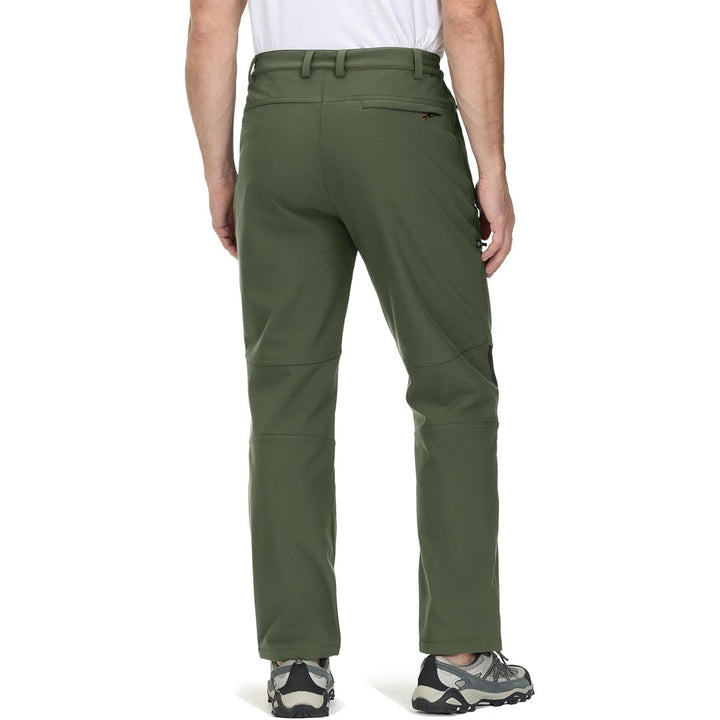 Men's Hiking Fleece Lined Reinforced Knees Softshell Pants - 996D