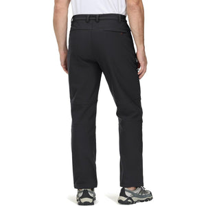 TACVASEN Khaki Men's Fleece Lined Windproof Water Resistant Ski Pants