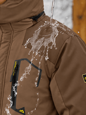 TACVASEN Coffee Mens Hiking Insulated Fleece Lined Winter Snow Jacket