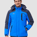 TACVASEN Royal Blue Mens Hiking Insulated Fleece Lined Winter Snow Jacket