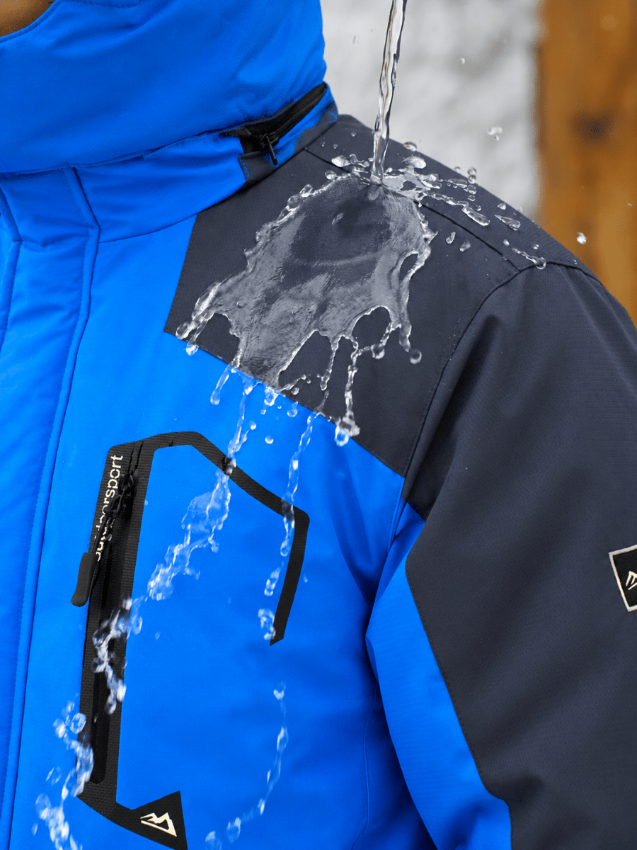 TACVASEN Royal Blue Mens Hiking Insulated Fleece Lined Winter Snow Jacket