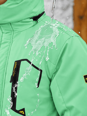TACVASEN Mint Green Mens Hiking Insulated Fleece Lined Winter Snow Jacket