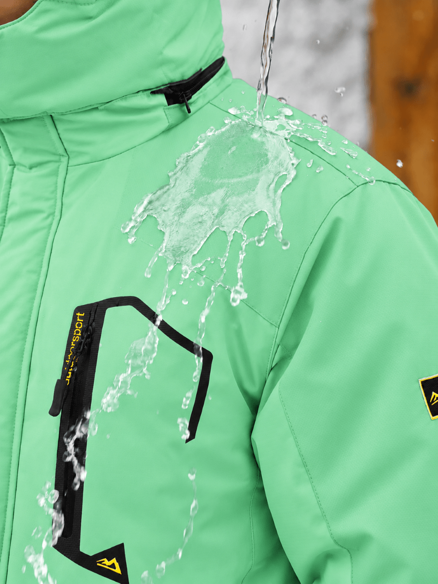 TACVASEN Mint Green Mens Hiking Insulated Fleece Lined Winter Snow Jacket