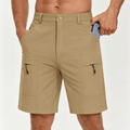 TACVASEN Khaki Men's Hiking Shorts Quick Dry Cargo Shorts