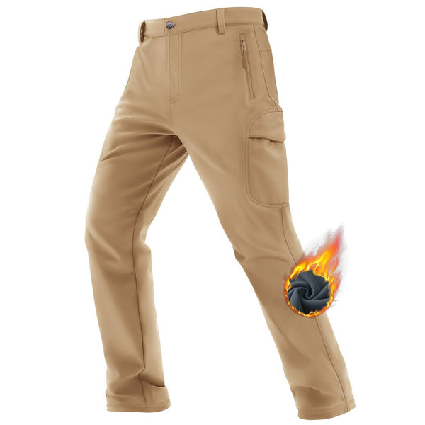 TACVASEN Sand Hiking Water Resistant Combat Fleece Lined Pants