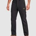 TACVASEN Black Mens Hiking Water Resistant Reinforced Knees Winter Pants