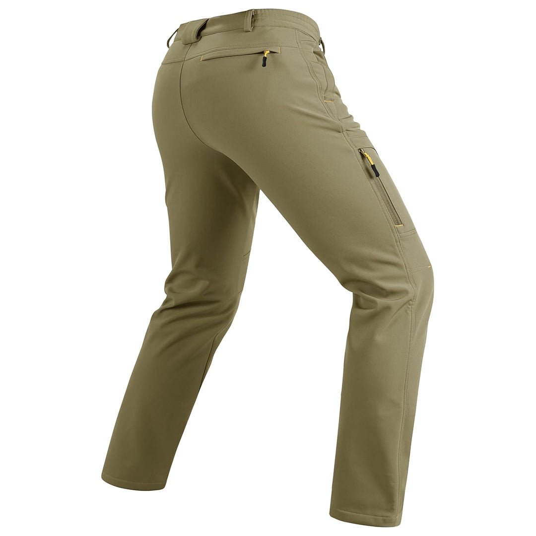 TACVASEN Black Insulated Fleece Lined Outdoor Snow Pants
