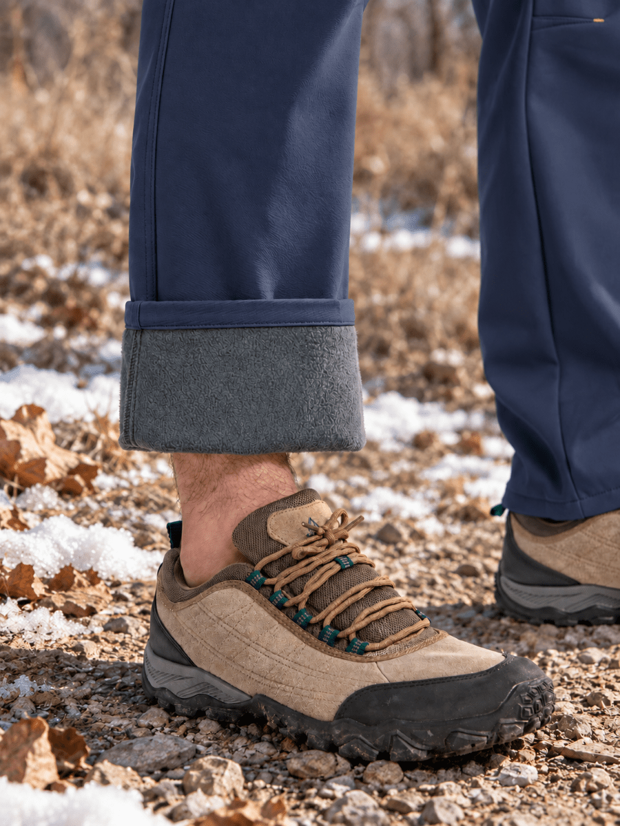 TACVASEN Navy Mens Hiking Water Resistant Reinforced Knees Winter Pants