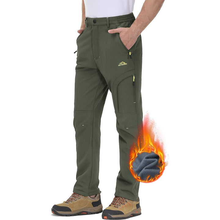 Men's Hiking Water Resistant Reinforced Knees Winter Pants - 6601D