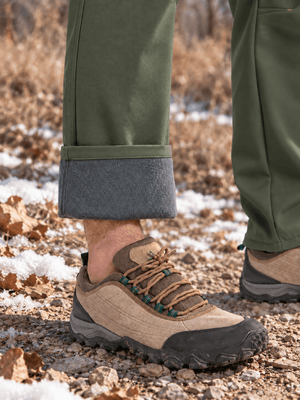 TACVASEN Army Green Mens Hiking Water Resistant Reinforced Knees Winter Pants