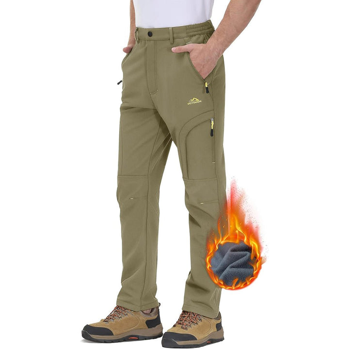 Men's Hiking Water Resistant Reinforced Knees Winter Pants - 6601D