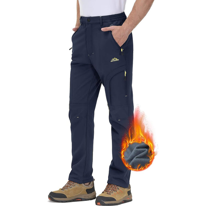 Men's Hiking Water Resistant Reinforced Knees Winter Pants - 6601D