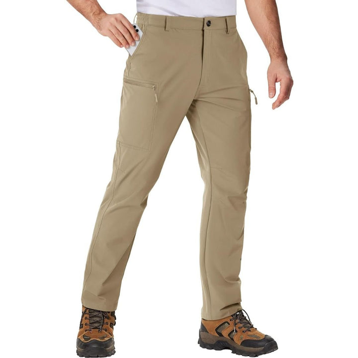 Men's Hiking Water Resistant Ripstop Pants Lightweight Quick Dry with 6 Pockets - Men's Hiking Clothing